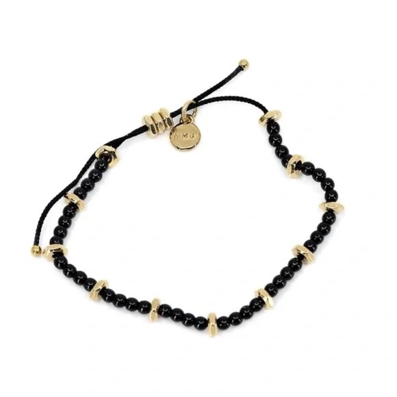Marc by Marc Jacobs Black and Gold Beaded Bracelet - Picture 1 of 2